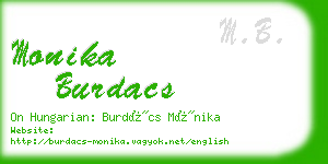 monika burdacs business card